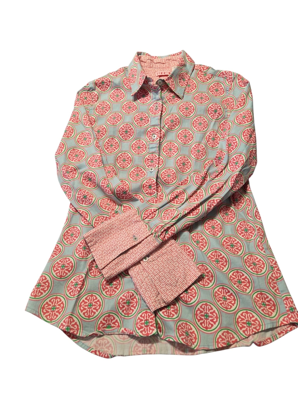 Womens Dizzy Lizzy Tizzie Medallion Print Shirt
